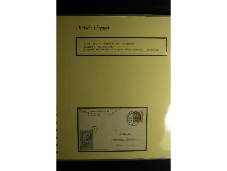 1912/1960 (ca.), umfangreiche Sammlung Flugpost- und Zeppelinmarken Deutschland mit Schwerpunkt vor 1945 mit vielen interessa