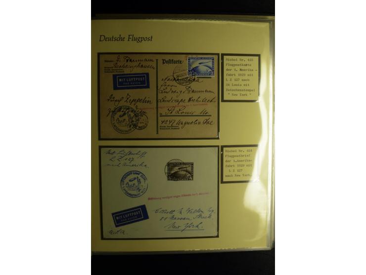 1912/1960 (ca.), umfangreiche Sammlung Flugpost- und Zeppelinmarken Deutschland mit Schwerpunkt vor 1945 mit vielen interessa