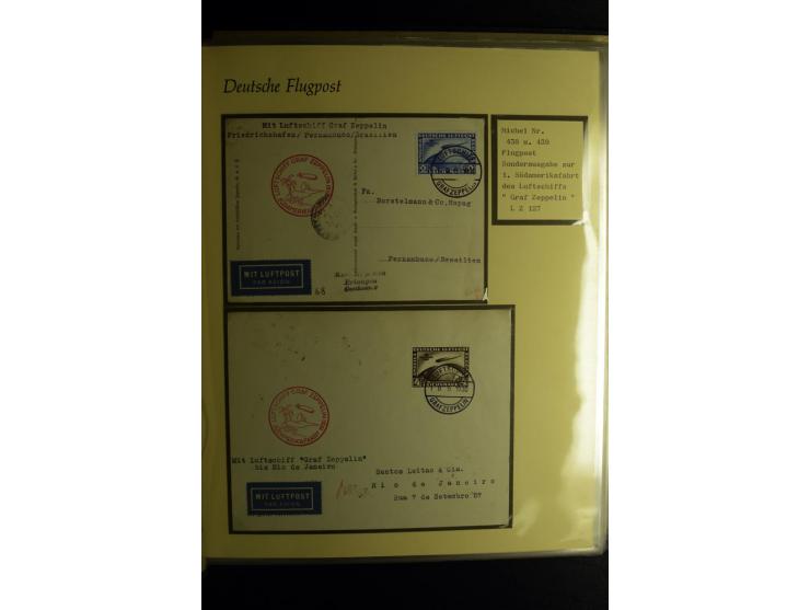 1912/1960 (ca.), umfangreiche Sammlung Flugpost- und Zeppelinmarken Deutschland mit Schwerpunkt vor 1945 mit vielen interessa