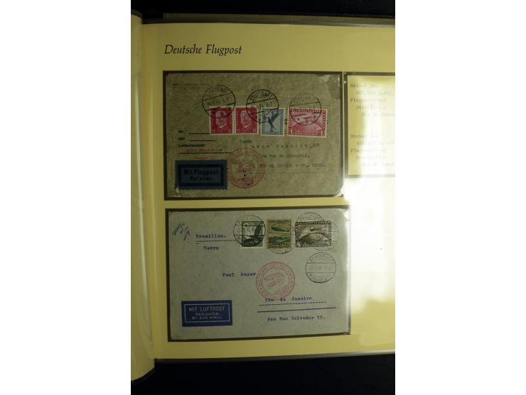 1912/1960 (ca.), umfangreiche Sammlung Flugpost- und Zeppelinmarken Deutschland mit Schwerpunkt vor 1945 mit vielen interessa