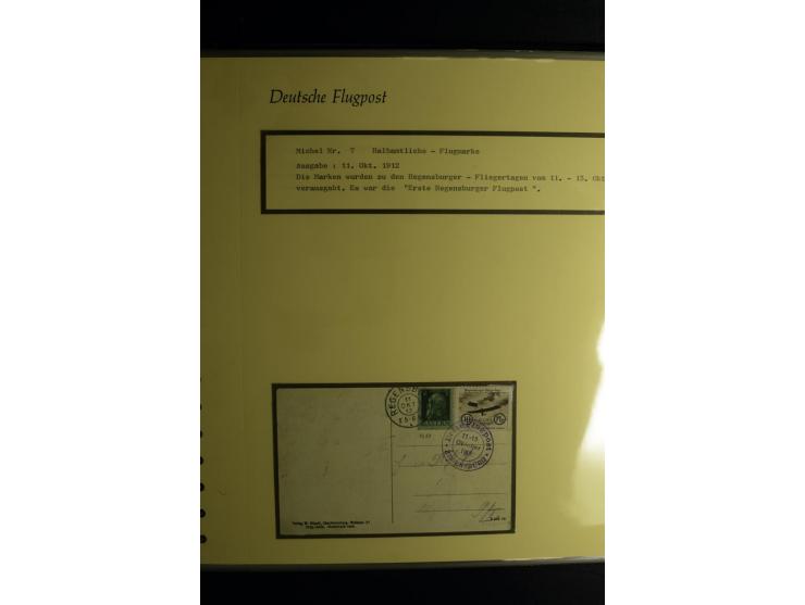 1912/1960 (ca.), umfangreiche Sammlung Flugpost- und Zeppelinmarken Deutschland mit Schwerpunkt vor 1945 mit vielen interessa