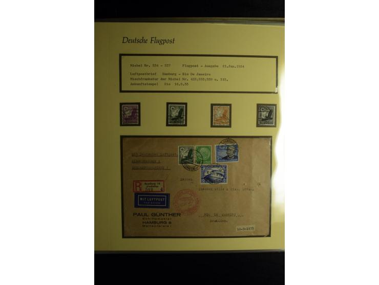 1912/1960 (ca.), umfangreiche Sammlung Flugpost- und Zeppelinmarken Deutschland mit Schwerpunkt vor 1945 mit vielen interessa
