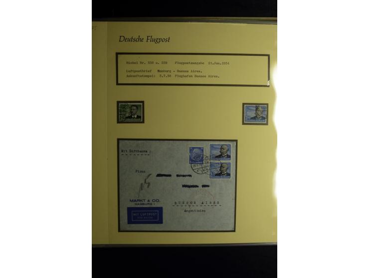 1912/1960 (ca.), umfangreiche Sammlung Flugpost- und Zeppelinmarken Deutschland mit Schwerpunkt vor 1945 mit vielen interessa