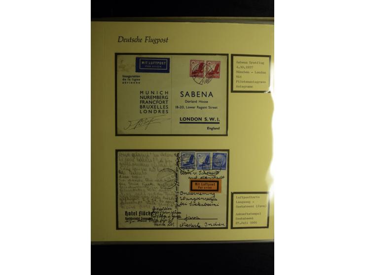 1912/1960 (ca.), umfangreiche Sammlung Flugpost- und Zeppelinmarken Deutschland mit Schwerpunkt vor 1945 mit vielen interessa