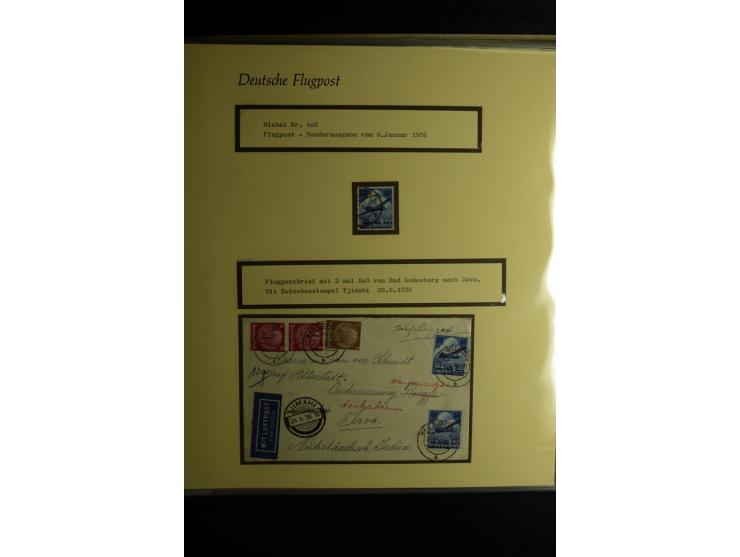 1912/1960 (ca.), umfangreiche Sammlung Flugpost- und Zeppelinmarken Deutschland mit Schwerpunkt vor 1945 mit vielen interessa