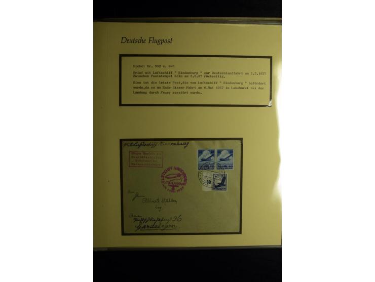 1912/1960 (ca.), umfangreiche Sammlung Flugpost- und Zeppelinmarken Deutschland mit Schwerpunkt vor 1945 mit vielen interessa