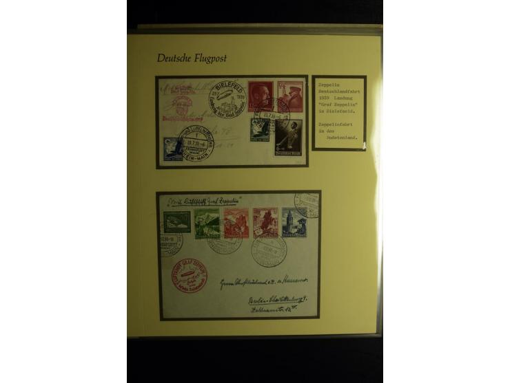 1912/1960 (ca.), umfangreiche Sammlung Flugpost- und Zeppelinmarken Deutschland mit Schwerpunkt vor 1945 mit vielen interessa