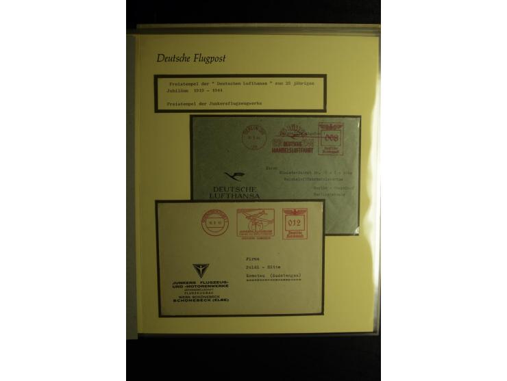 1912/1960 (ca.), umfangreiche Sammlung Flugpost- und Zeppelinmarken Deutschland mit Schwerpunkt vor 1945 mit vielen interessa