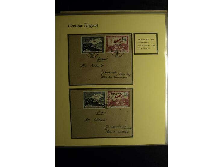 1912/1960 (ca.), umfangreiche Sammlung Flugpost- und Zeppelinmarken Deutschland mit Schwerpunkt vor 1945 mit vielen interessa