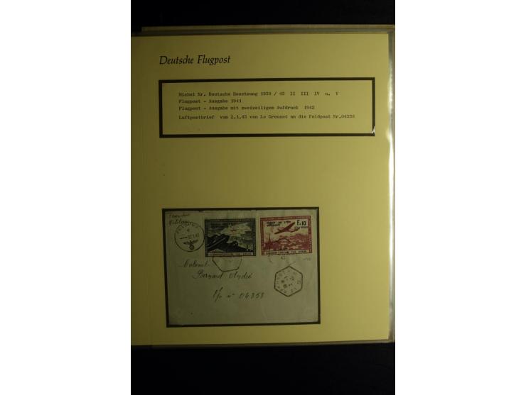 1912/1960 (ca.), umfangreiche Sammlung Flugpost- und Zeppelinmarken Deutschland mit Schwerpunkt vor 1945 mit vielen interessa