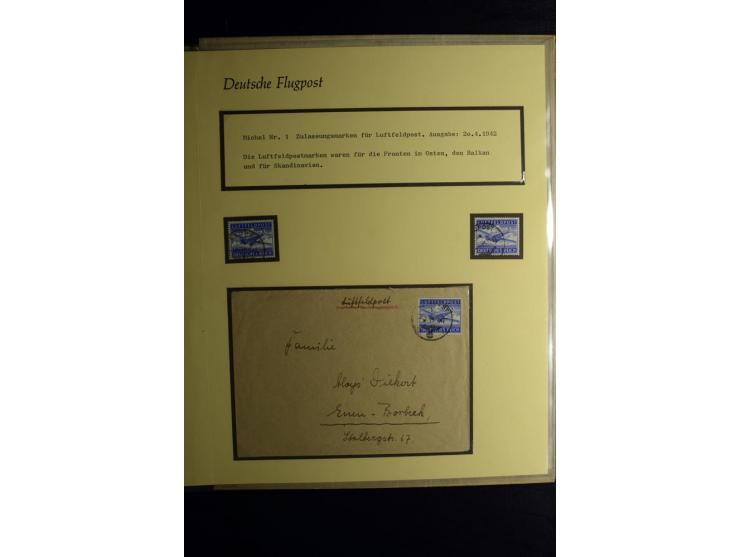 1912/1960 (ca.), umfangreiche Sammlung Flugpost- und Zeppelinmarken Deutschland mit Schwerpunkt vor 1945 mit vielen interessa