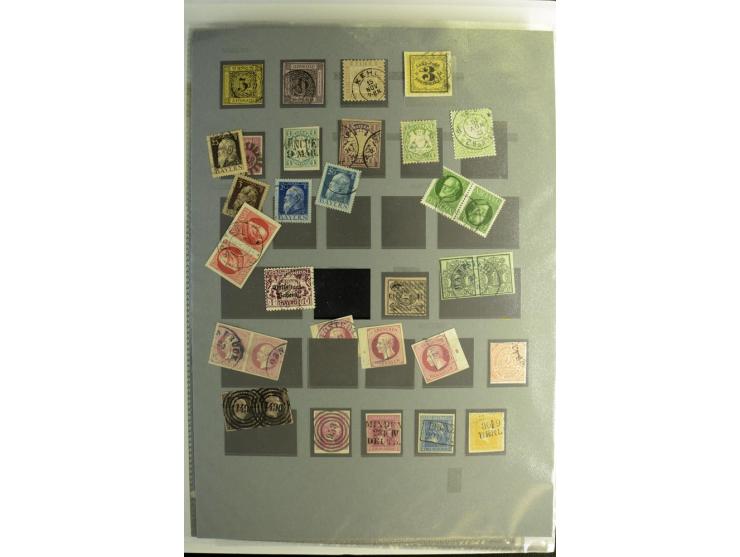 Baden bis Württemberg, gestempelte Sammlung mit vielen besseren Werten, dabei Baden Mi.-Nr. 21-22, Bayern Mi.-Nr. 1, Braunsch