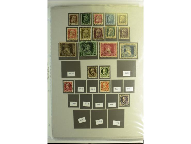 Baden bis Württemberg, gestempelte Sammlung mit vielen besseren Werten, dabei Baden Mi.-Nr. 21-22, Bayern Mi.-Nr. 1, Braunsch