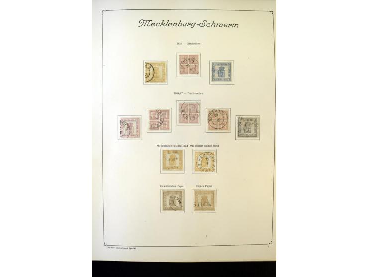 Baden bis Württemberg (ohne Bremen), ungebrauchte und gestempelte Sammlung, in weiten Teilen kpl. mit u.a. Baden Mi.-Nr. 21b 