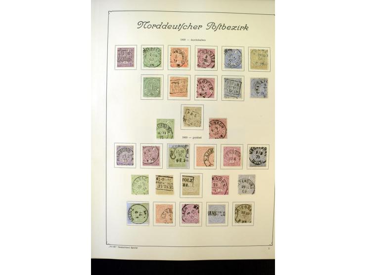 Baden bis Württemberg (ohne Bremen), ungebrauchte und gestempelte Sammlung, in weiten Teilen kpl. mit u.a. Baden Mi.-Nr. 21b 