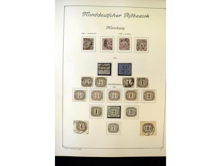 Baden bis Württemberg (ohne Bremen), ungebrauchte und gestempelte Sammlung, in weiten Teilen kpl. mit u.a. Baden Mi.-Nr. 21b 