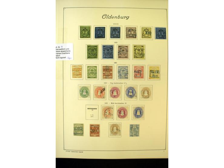 Baden bis Württemberg (ohne Bremen), ungebrauchte und gestempelte Sammlung, in weiten Teilen kpl. mit u.a. Baden Mi.-Nr. 21b 