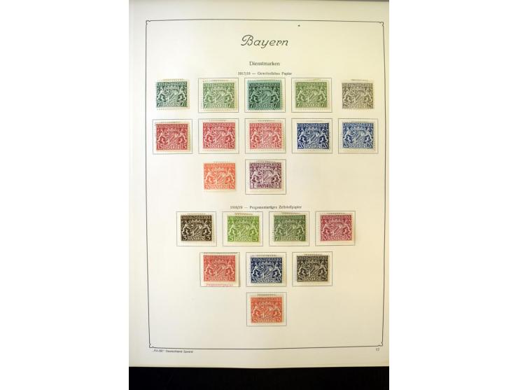 Baden bis Württemberg (ohne Bremen), ungebrauchte und gestempelte Sammlung, in weiten Teilen kpl. mit u.a. Baden Mi.-Nr. 21b 