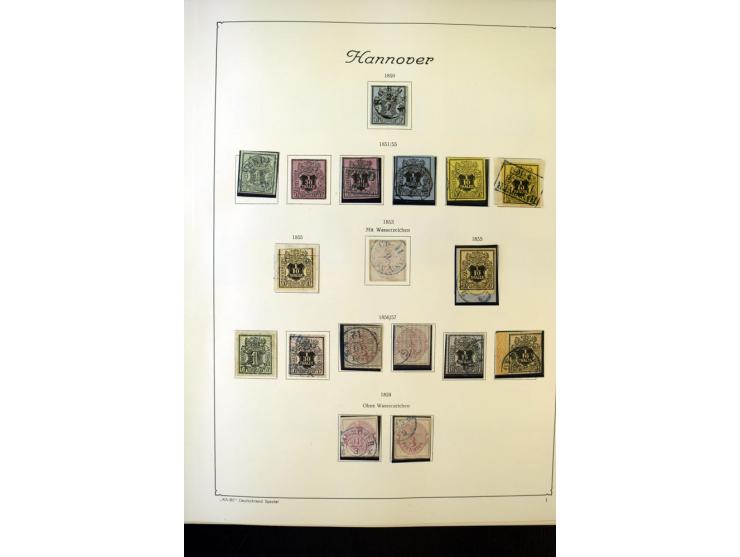 Baden bis Württemberg (ohne Bremen), ungebrauchte und gestempelte Sammlung, in weiten Teilen kpl. mit u.a. Baden Mi.-Nr. 21b 