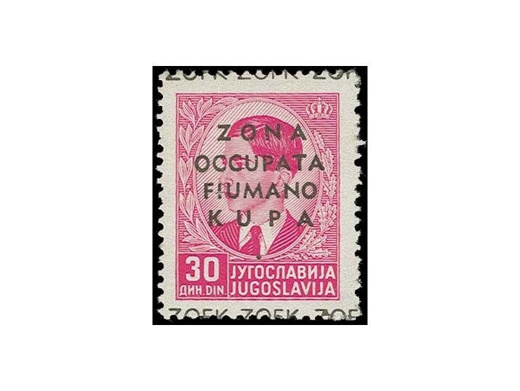 1941, First overprint issue 30 d. lilac with dried part gum, otherwise fine and fresh, a rare stamp, only 60 issued, sign. Gi