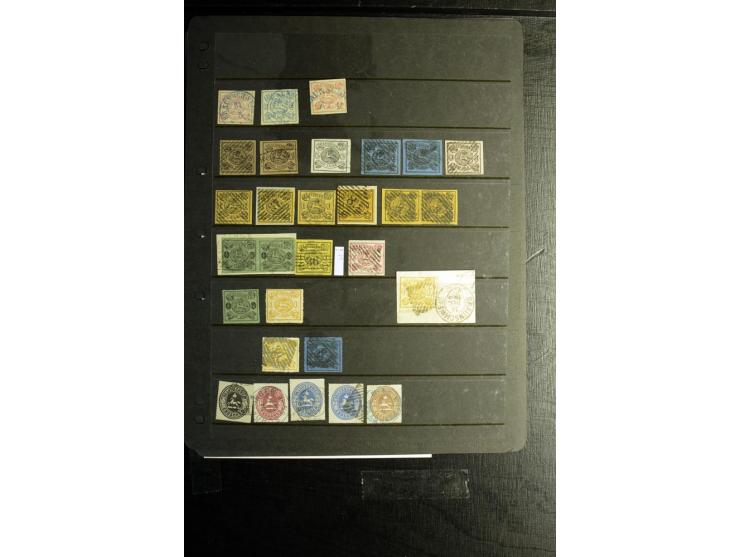 Sehr schöne ungebrauchte und gestempelte Sammlung der Norddeutschen Staaten mit vielen guten Werten, kleinen Einheiten, Rands