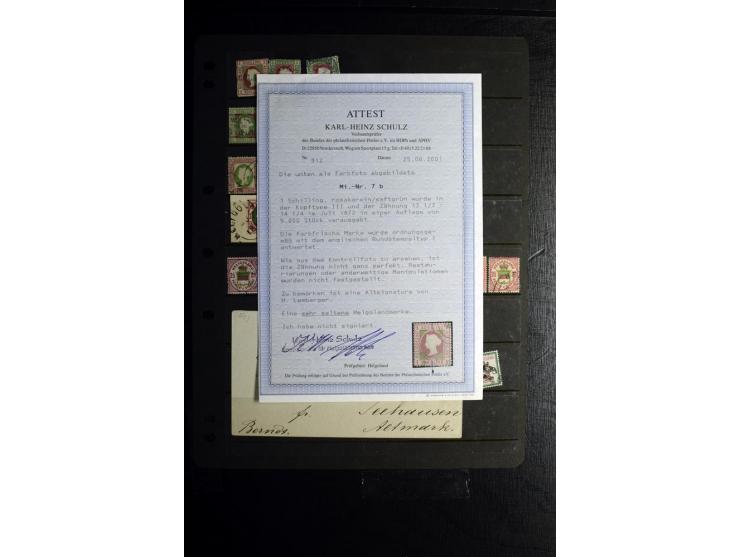 Sehr schöne ungebrauchte und gestempelte Sammlung der Norddeutschen Staaten mit vielen guten Werten, kleinen Einheiten, Rands