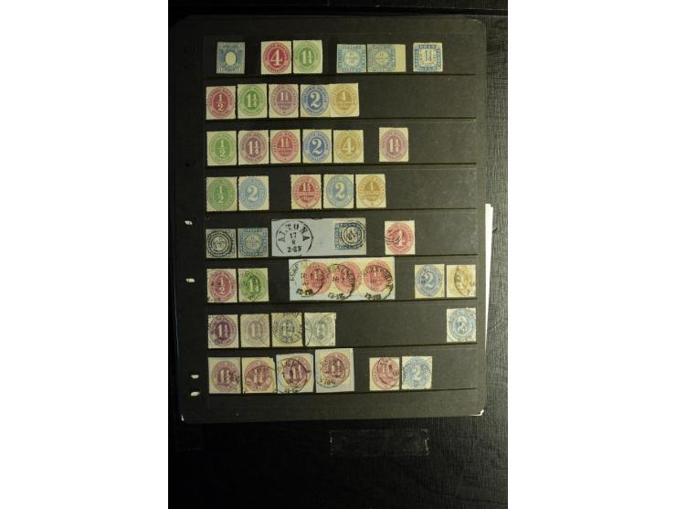 Sehr schöne ungebrauchte und gestempelte Sammlung der Norddeutschen Staaten mit vielen guten Werten, kleinen Einheiten, Rands