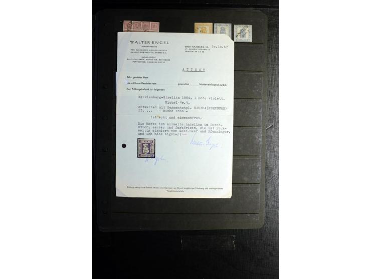 Sehr schöne ungebrauchte und gestempelte Sammlung der Norddeutschen Staaten mit vielen guten Werten, kleinen Einheiten, Rands