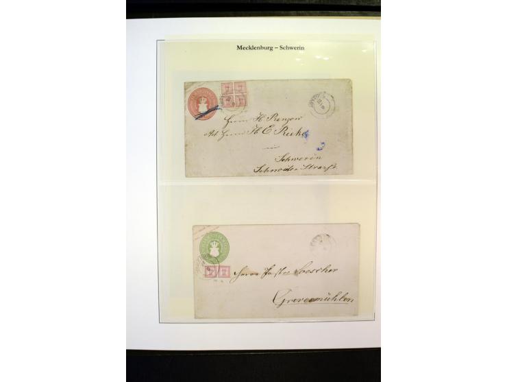 1850/67 (ca.), ungewöhnliche, aber hochinteressante Sammlung von 37 Marken (teils auf Briefstück) und 38 frankierten Ganzstüc