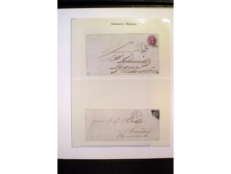 1850/67 (ca.), ungewöhnliche, aber hochinteressante Sammlung von 37 Marken (teils auf Briefstück) und 38 frankierten Ganzstüc