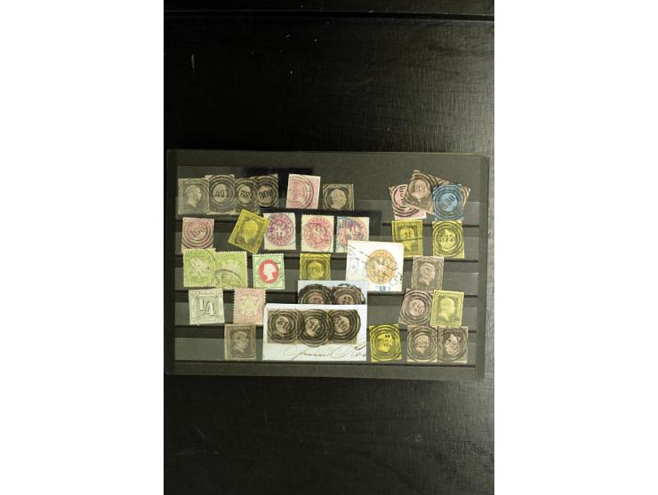 1850/1911 (ca.), ungebrauchte und gestempelte Partie, dabei Einheiten, Briefstücke, bessere Stempel etc.