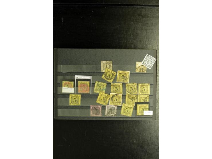 1850/1911 (ca.), ungebrauchte und gestempelte Partie, dabei Einheiten, Briefstücke, bessere Stempel etc.