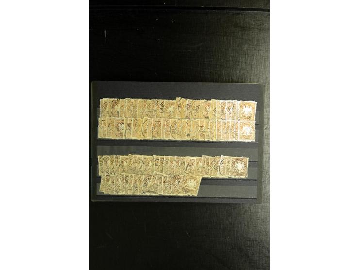 1850/1911 (ca.), ungebrauchte und gestempelte Partie, dabei Einheiten, Briefstücke, bessere Stempel etc.
