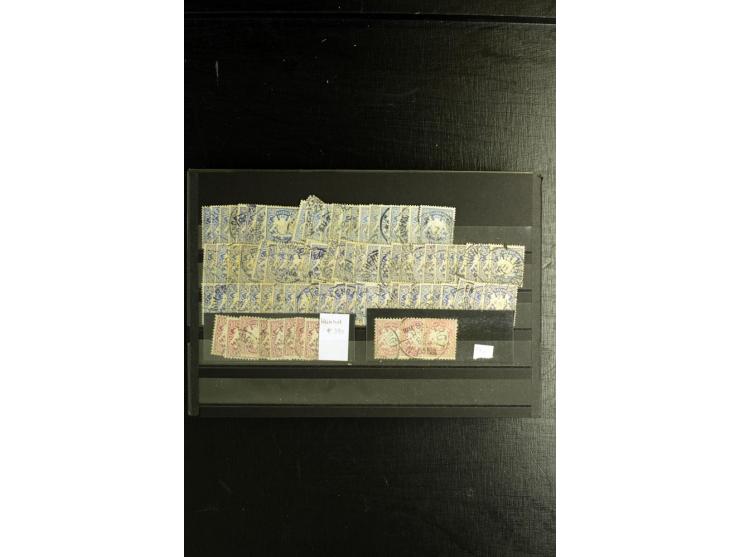 1850/1911 (ca.), ungebrauchte und gestempelte Partie, dabei Einheiten, Briefstücke, bessere Stempel etc.