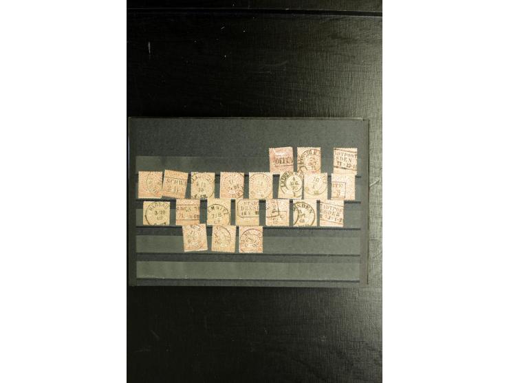 1850/1911 (ca.), ungebrauchte und gestempelte Partie, dabei Einheiten, Briefstücke, bessere Stempel etc.