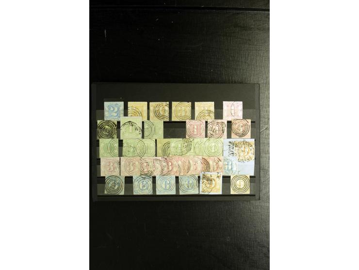 1850/1911 (ca.), ungebrauchte und gestempelte Partie, dabei Einheiten, Briefstücke, bessere Stempel etc.