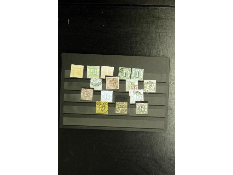 1850/1911 (ca.), ungebrauchte und gestempelte Partie, dabei Einheiten, Briefstücke, bessere Stempel etc.