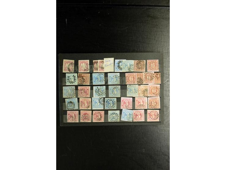 1850/1911 (ca.), ungebrauchte und gestempelte Partie, dabei Einheiten, Briefstücke, bessere Stempel etc.