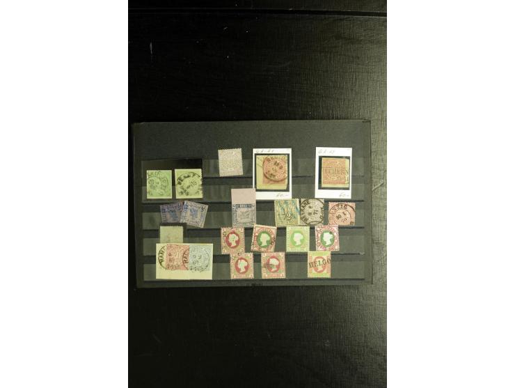 1850/1911 (ca.), ungebrauchte und gestempelte Partie, dabei Einheiten, Briefstücke, bessere Stempel etc.