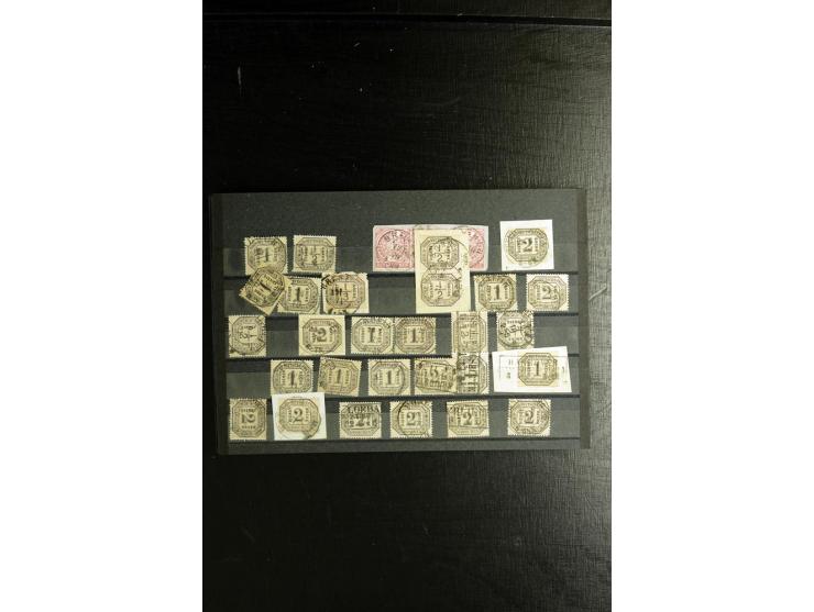 1850/1911 (ca.), ungebrauchte und gestempelte Partie, dabei Einheiten, Briefstücke, bessere Stempel etc.