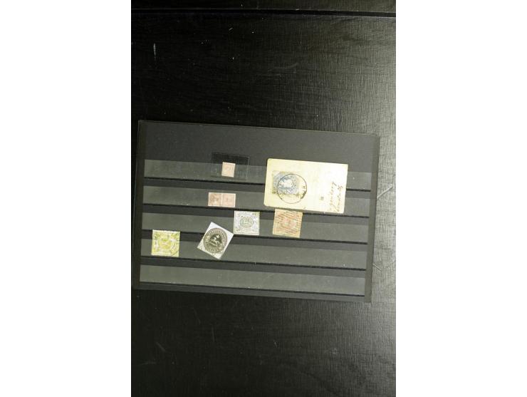 1850/1911 (ca.), ungebrauchte und gestempelte Partie, dabei Einheiten, Briefstücke, bessere Stempel etc.