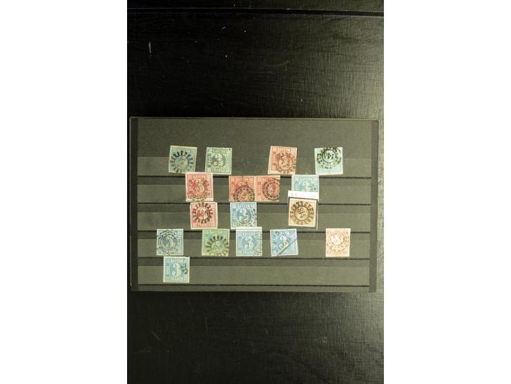 1850/1911 (ca.), ungebrauchte und gestempelte Partie, dabei Einheiten, Briefstücke, bessere Stempel etc.