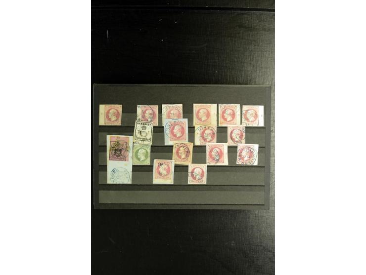 1850/1911 (ca.), ungebrauchte und gestempelte Partie, dabei Einheiten, Briefstücke, bessere Stempel etc.