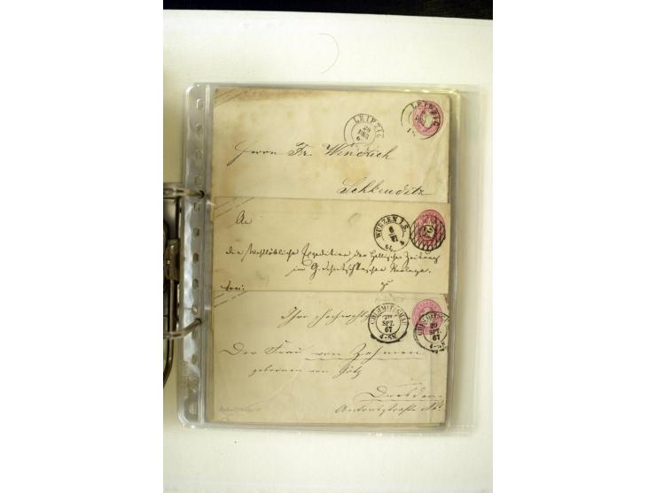 Baden bis Württemberg (ohne Preußen, NDP und Thurn & Taxis), ca. 600 Briefe und Ganzsachen mit vielen Einzel- und Mehrfachfra