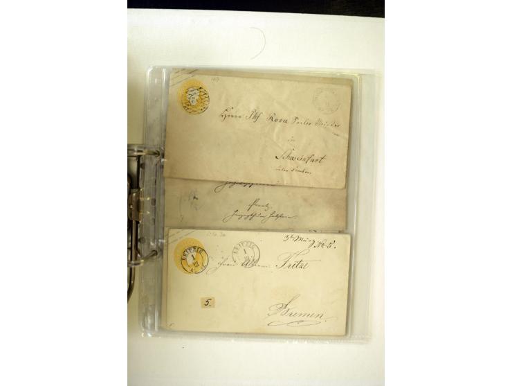 Baden bis Württemberg (ohne Preußen, NDP und Thurn & Taxis), ca. 600 Briefe und Ganzsachen mit vielen Einzel- und Mehrfachfra