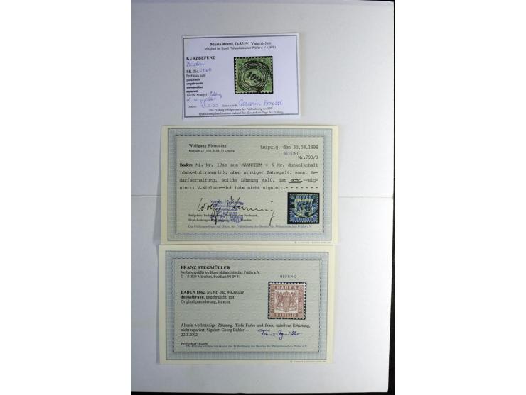 1851/68, gestempelte und wenig ungebrauchte sehr saubere Sammlung, dabei Mi.-Nr. 1-4a, 17b, 19ab, 20c ungebraucht, 21a und b,