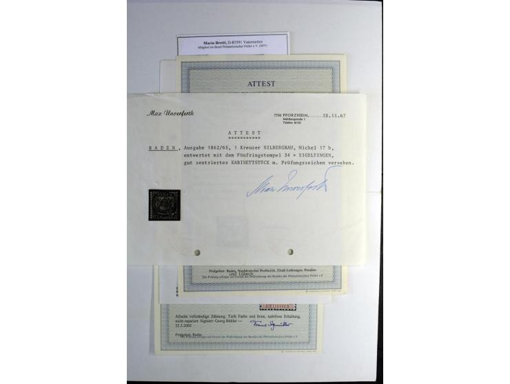 1851/68, gestempelte und wenig ungebrauchte sehr saubere Sammlung, dabei Mi.-Nr. 1-4a, 17b, 19ab, 20c ungebraucht, 21a und b,