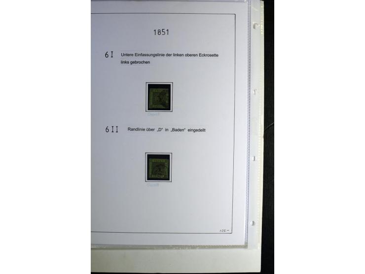 1851/68, gestempelte Sammlung mit u.a. Mi.-Nr. 1 (2), 16, 17b (Fotoattest Stegmüller BPP), 19ab, 20c, 21 (2), 22 (2), P1x+y e