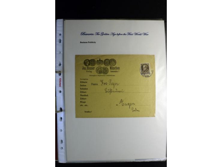 1840/1920, sehr interessante Sammlung ab Vorphila, außerdem etliche, auch bessere Ansichts- und Werbekarten, dekorative vorge