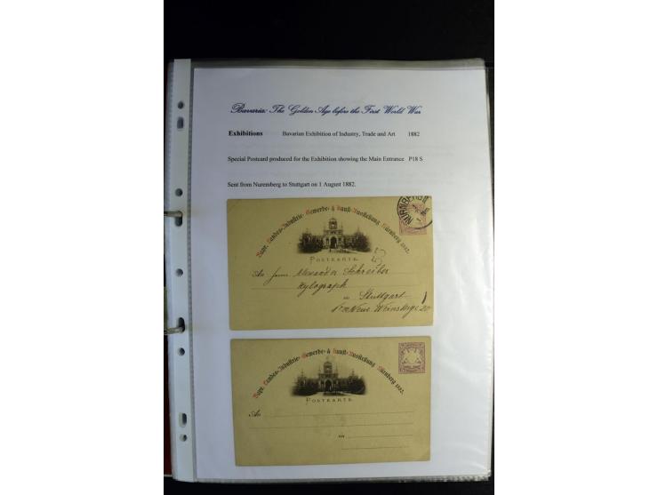 1840/1920, sehr interessante Sammlung ab Vorphila, außerdem etliche, auch bessere Ansichts- und Werbekarten, dekorative vorge